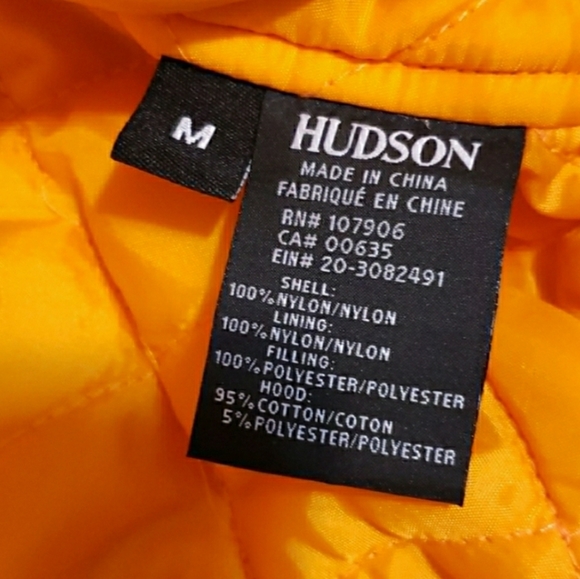 NWOT Hudson Burgundy Utility Bomber Jacket Hooded Coat - Picture 6 of 6